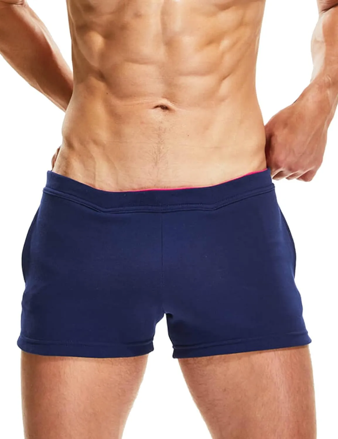 SEOBEAN Mens Low Rise Boxer Lounge Sport Cotton Shorts 220501