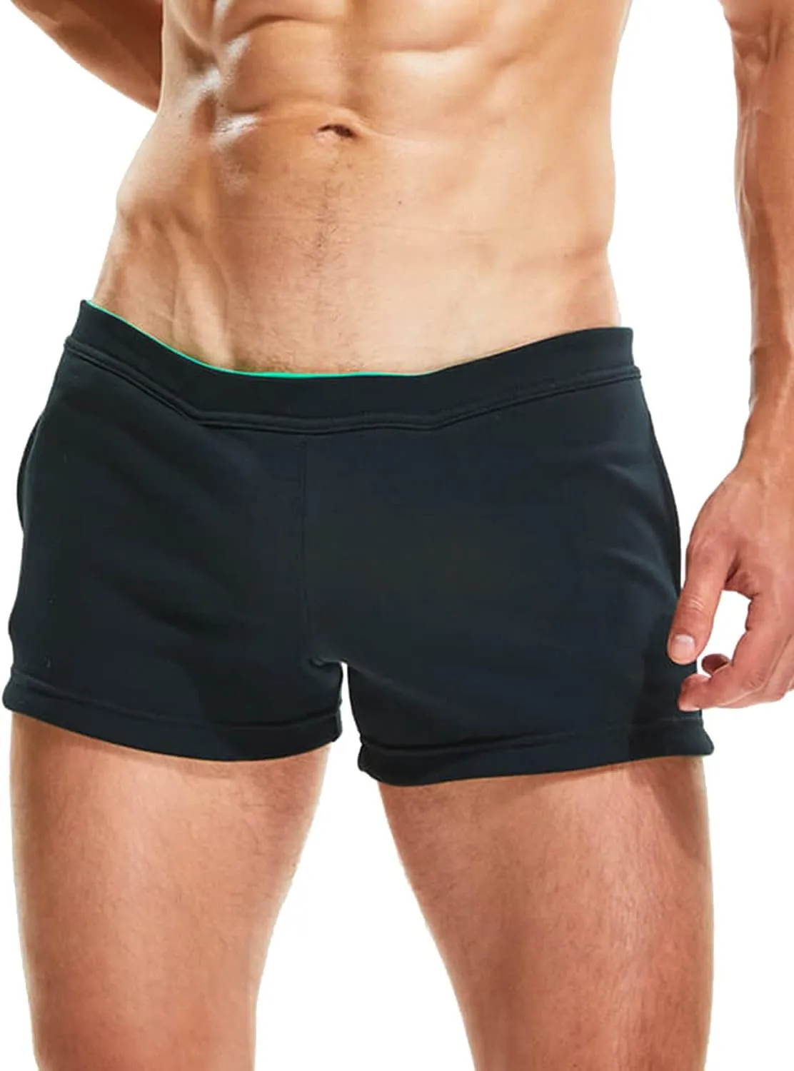 SEOBEAN Mens Low Rise Boxer Lounge Sport Cotton Shorts 220501