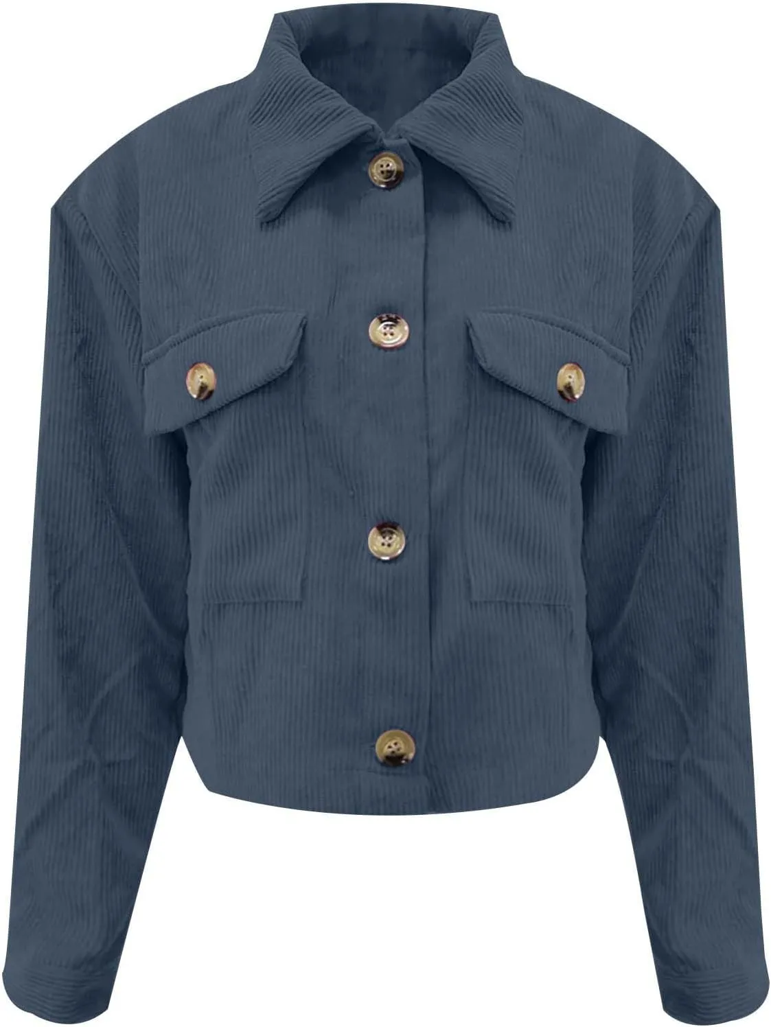 Shackets for Women 2024 Fashion Cropped Jackets Corduroy Button Down Crop Shackets Tops Long Sleeve Trendy Shirts