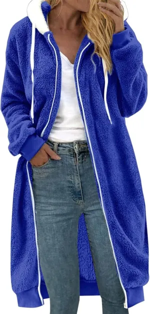 SHAOBGE 1x Jackets for Women Fashionable Women'S Long Sleeve Solid Pocket Cardigan Button Top plus Coats for Women plus