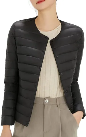 SHAOBGE Plead Jacket Women's Packable Ultra Light Weight Short Down Jacket Western Clothes for Women