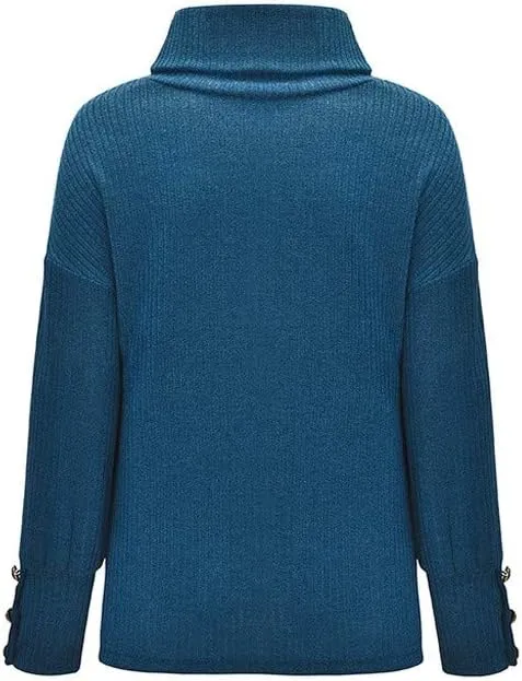 SHAOBGE Wool Trench Coat Women Tops Long Sweater Pullover Loose Women Sleeve Button Knitted plus Size Sweater Dress for