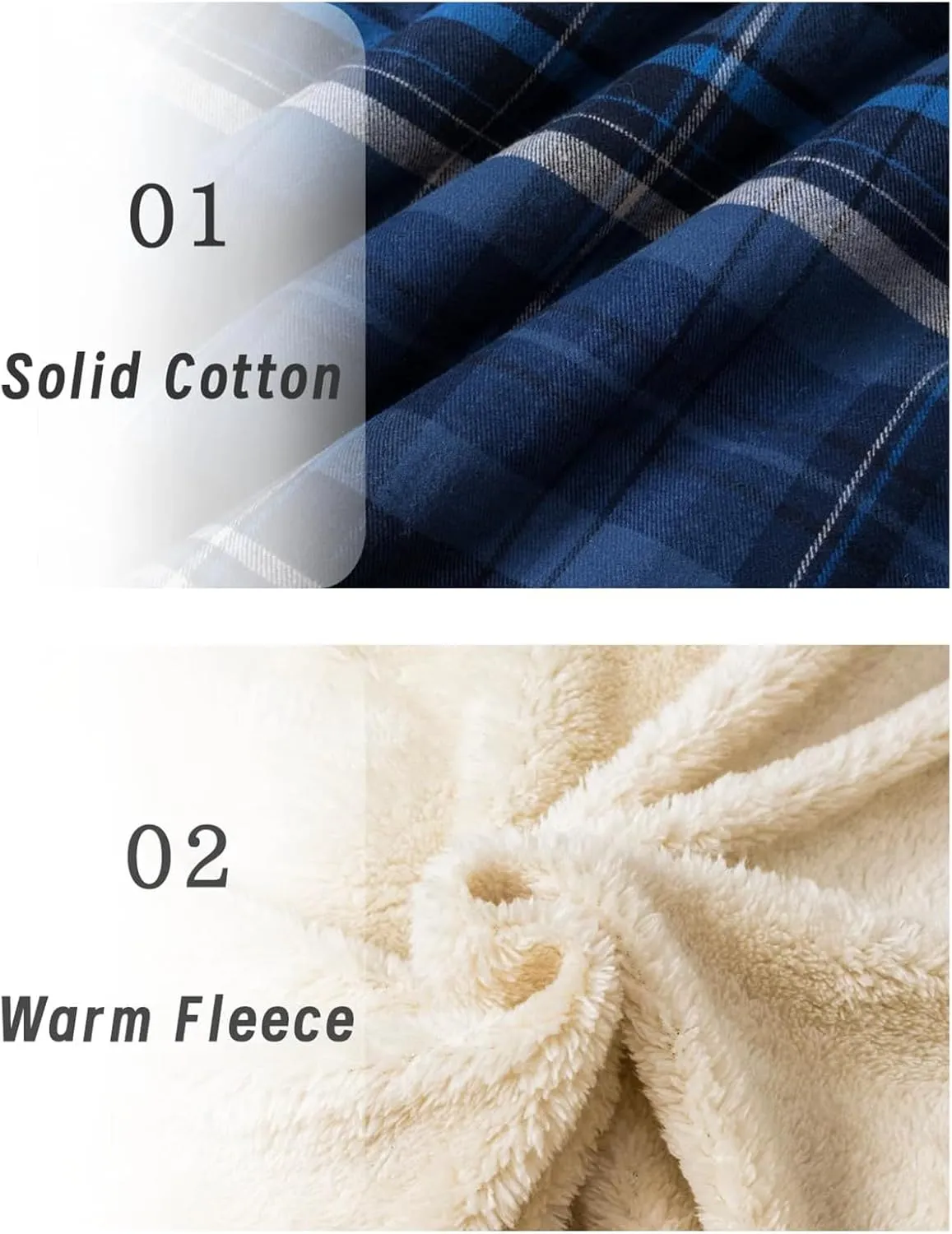 Sherpa Plaid Jacket for Men Hooded Plaid Jackets Fleece Lined Cardigan with Pocket Insulated Thermal Winter Outerwear