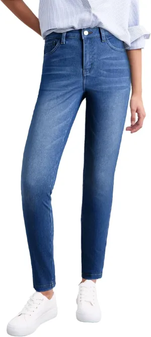 Sidefeel Jeggings for Women High Waisted Tummy Control Skinny Jeans Stretchy Butt Lifting Knit Denim Pants