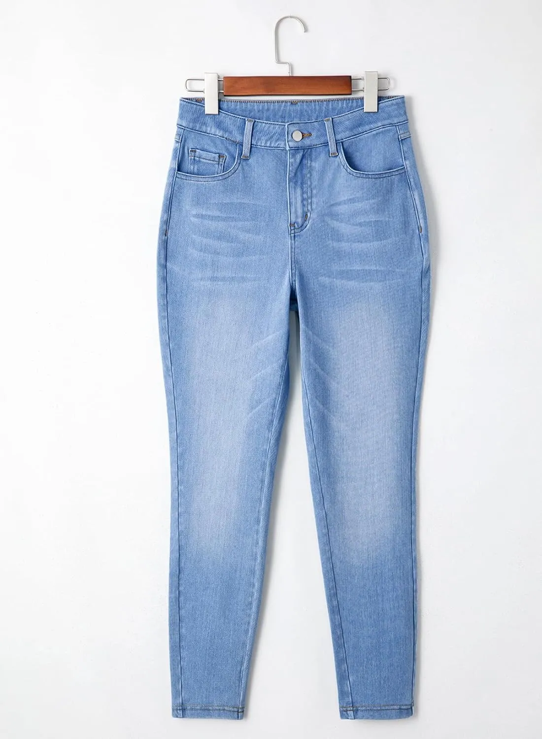 Sidefeel Jeggings for Women High Waisted Tummy Control Skinny Jeans Stretchy Butt Lifting Knit Denim Pants