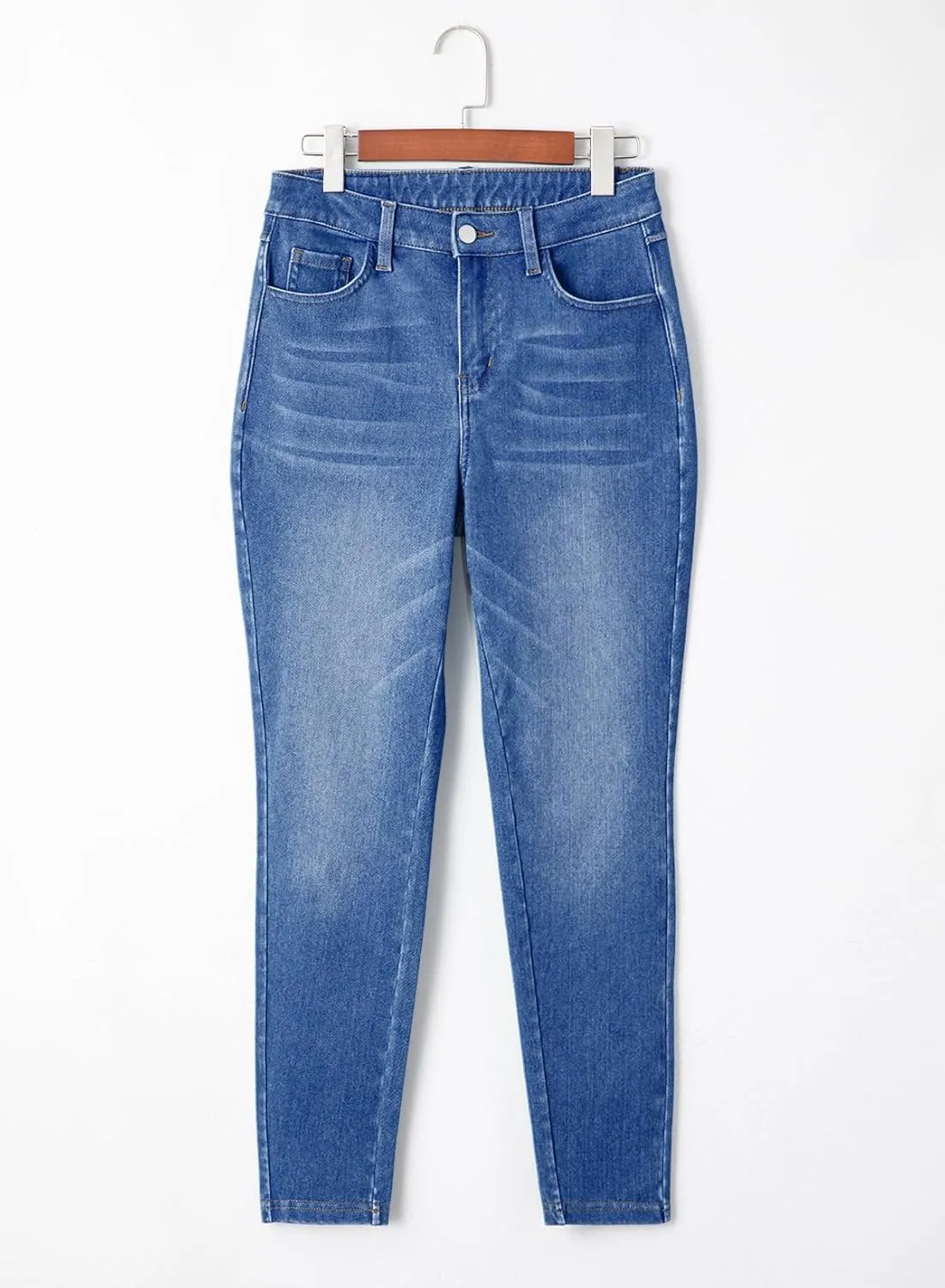 Sidefeel Jeggings for Women High Waisted Tummy Control Skinny Jeans Stretchy Butt Lifting Knit Denim Pants