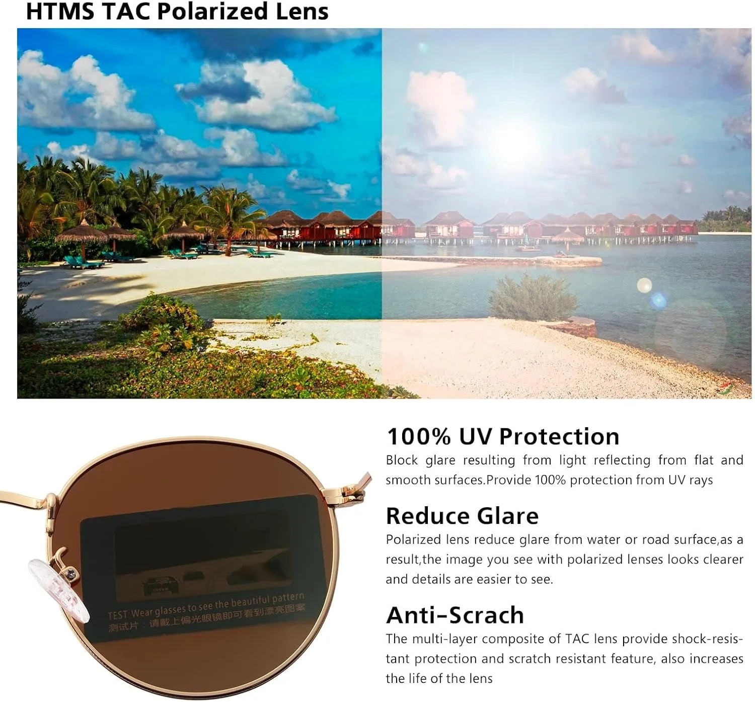 Small Round Polarized Sunglasses Retro Men Women Mirrored Lens Metal Frame Circle Sun Glasses Shades