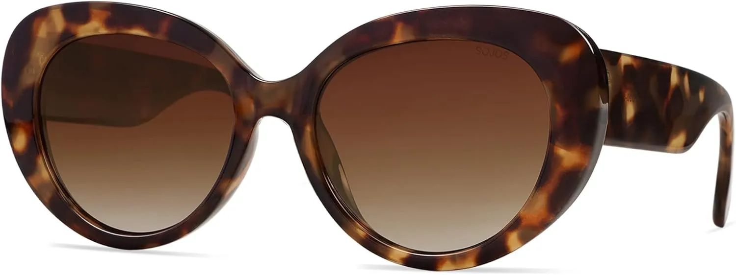 SOJOS Retro Cat Eye Polarized Sunglasses Womens Vintage Shades Trendy Designer Sun Glasses UV Protection SJ2261