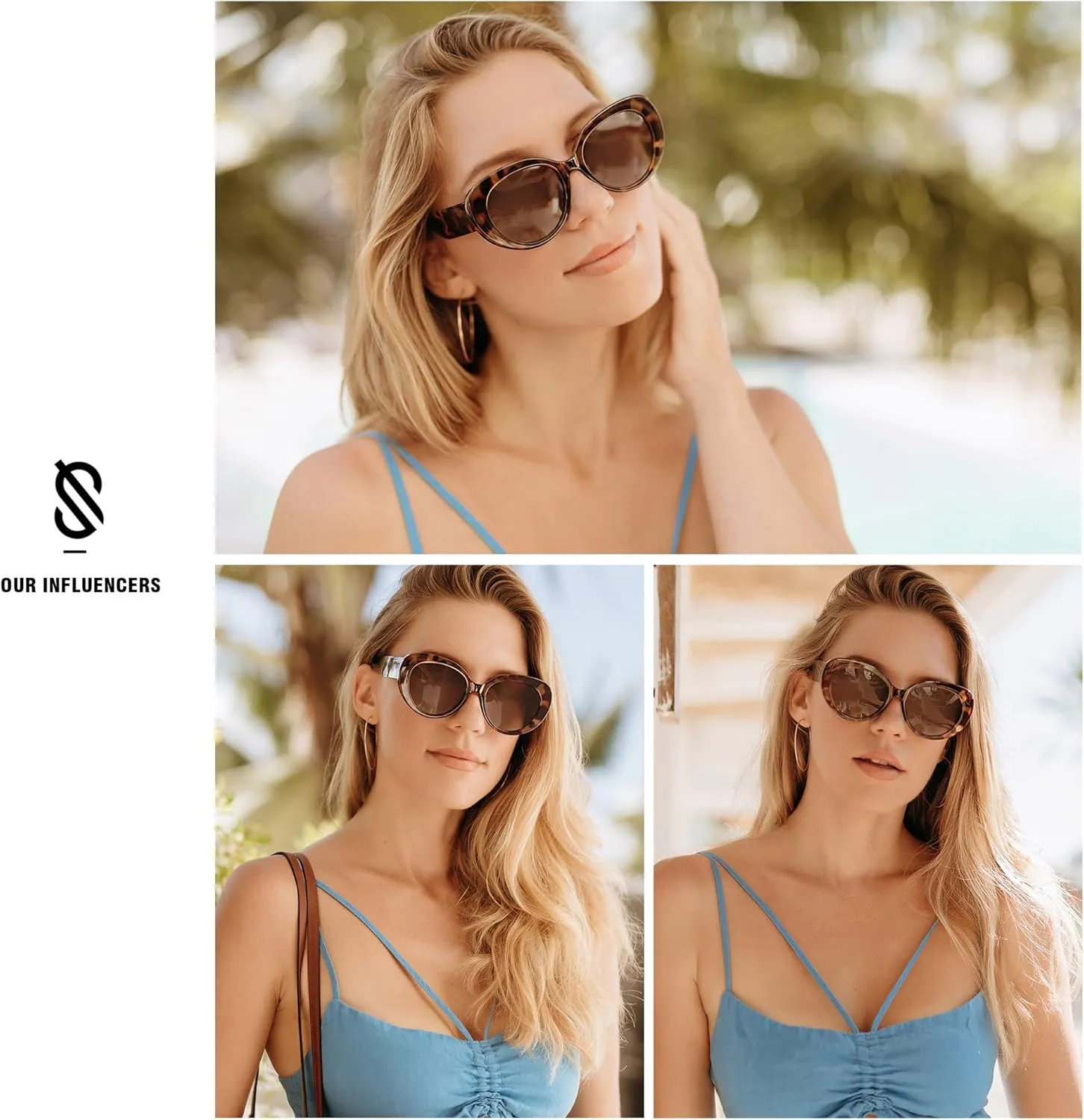 SOJOS Retro Cat Eye Polarized Sunglasses Womens Vintage Shades Trendy Designer Sun Glasses UV Protection SJ2261