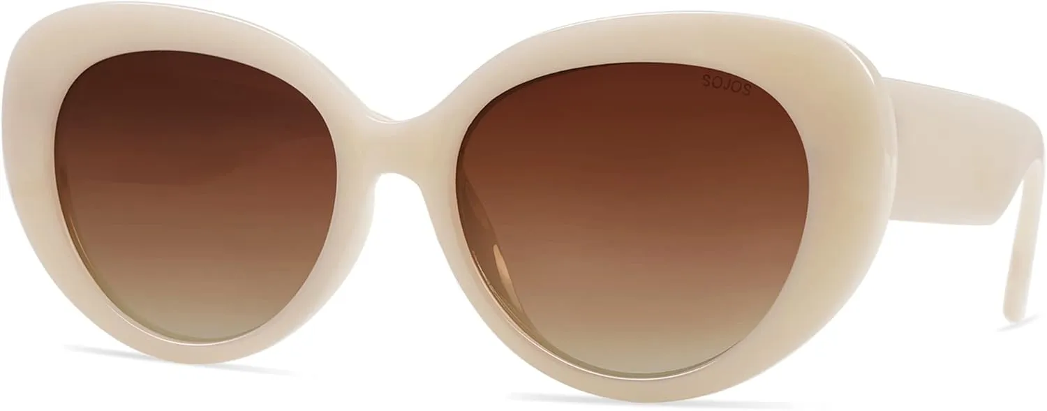 SOJOS Retro Cat Eye Polarized Sunglasses Womens Vintage Shades Trendy Designer Sun Glasses UV Protection SJ2261