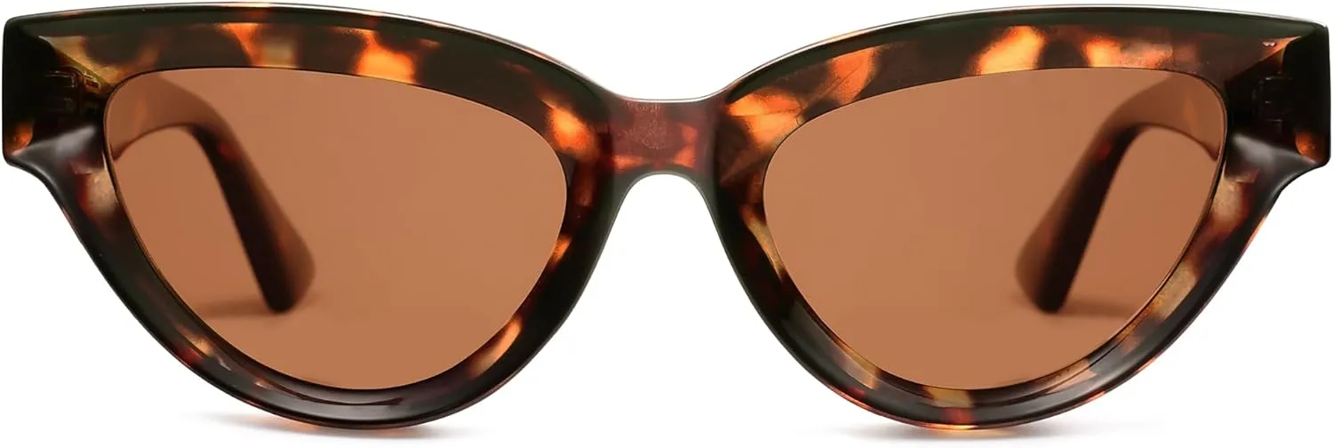 SOJOS Retro Polarized Cat Eye Sunglasses Womens Vintage Shades Trendy Stylish Sunnies SJ2331A