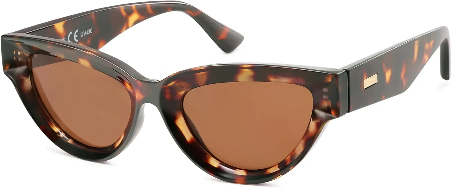 SOJOS Retro Polarized Cat Eye Sunglasses Womens Vintage Shades Trendy Stylish Sunnies SJ2331A