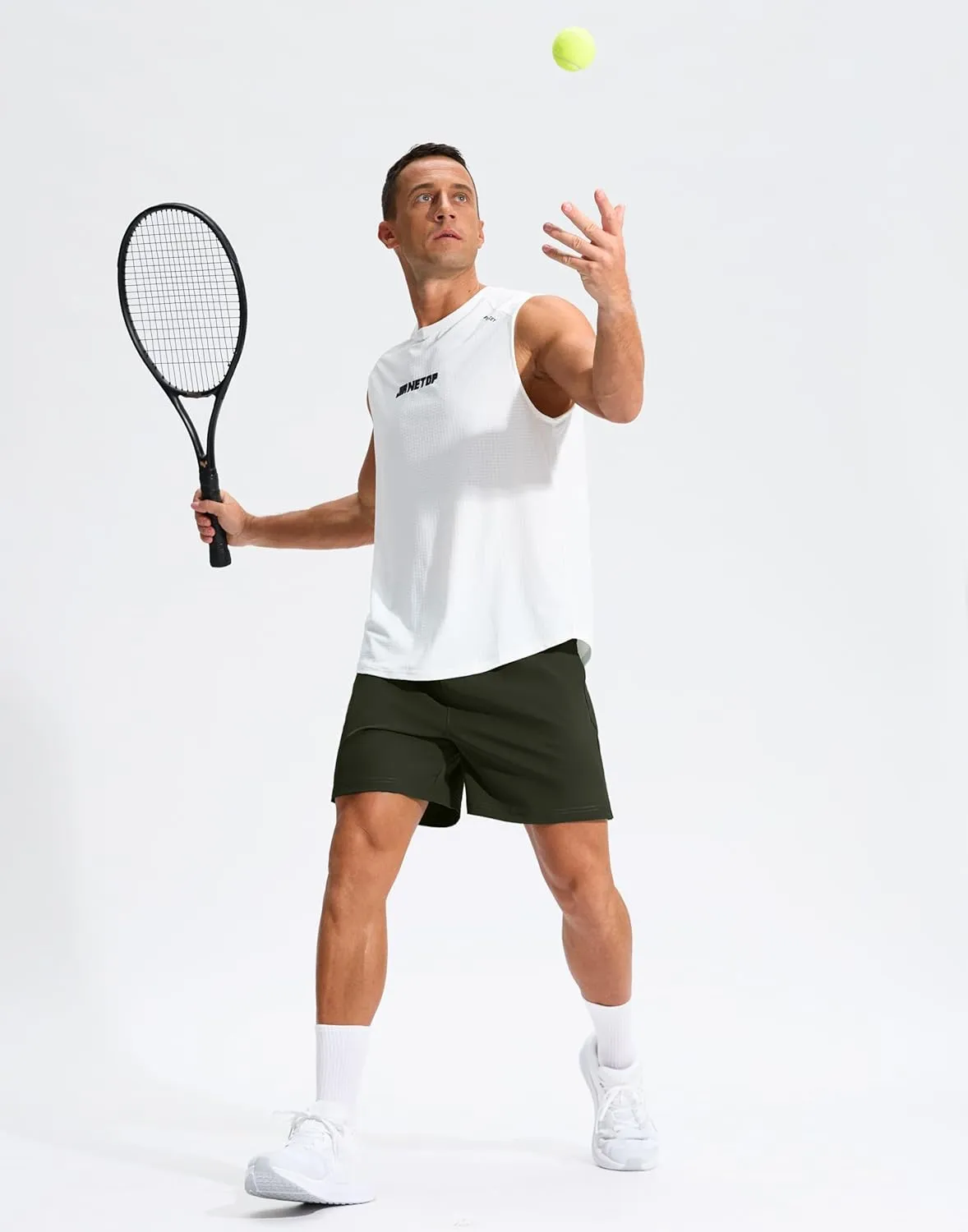 Soothfeel Men's Running Shorts with Zipper Pockets 5 Inch Quick Dry Sports Tennis Shorts Gym Workout Athletic Shorts for Men