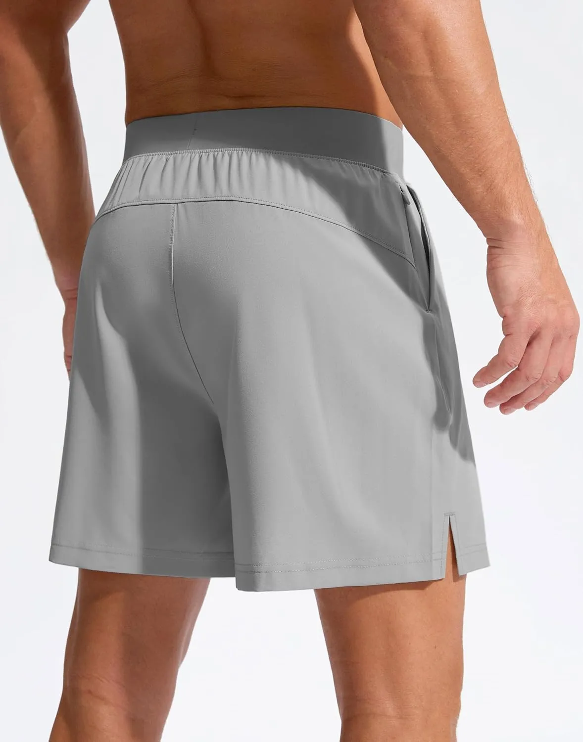 Soothfeel Men's Running Shorts with Zipper Pockets 5 Inch Quick Dry Sports Tennis Shorts Gym Workout Athletic Shorts for Men