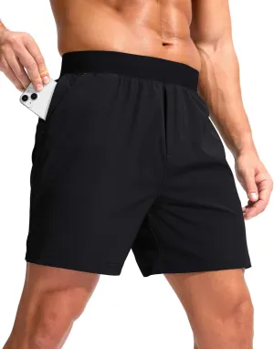 Soothfeel Men's Running Shorts with Zipper Pockets 5 Inch Quick Dry Sports Tennis Shorts Gym Workout Athletic Shorts for Men