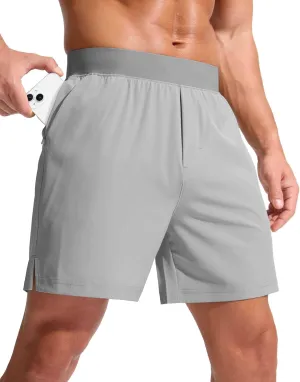 Soothfeel Men's Running Shorts with Zipper Pockets 5 Inch Quick Dry Sports Tennis Shorts Gym Workout Athletic Shorts for Men