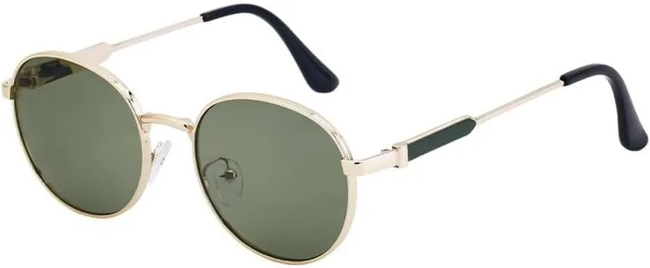 SPOAVGYZ-Vintage Round Metal Frame Sunglasses For Men Women Trendy Luxury Eyewear Sun Glasses Lenses