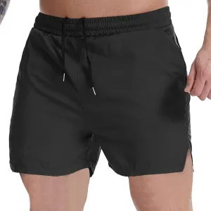 Sports Shorts for Men Cut Out Split Side Shorts Athletic Workout Gym Shorts Hiking Quick Dry Short for Running