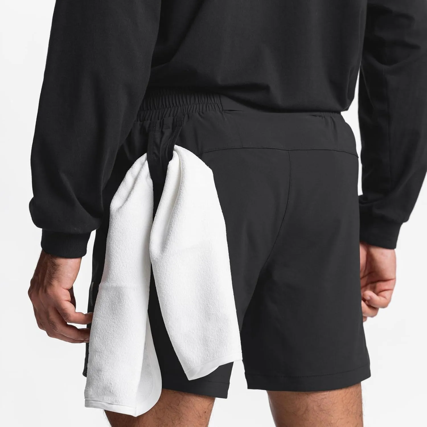 Sports Shorts for Men Cut Out Split Side Shorts Athletic Workout Gym Shorts Hiking Quick Dry Short for Running