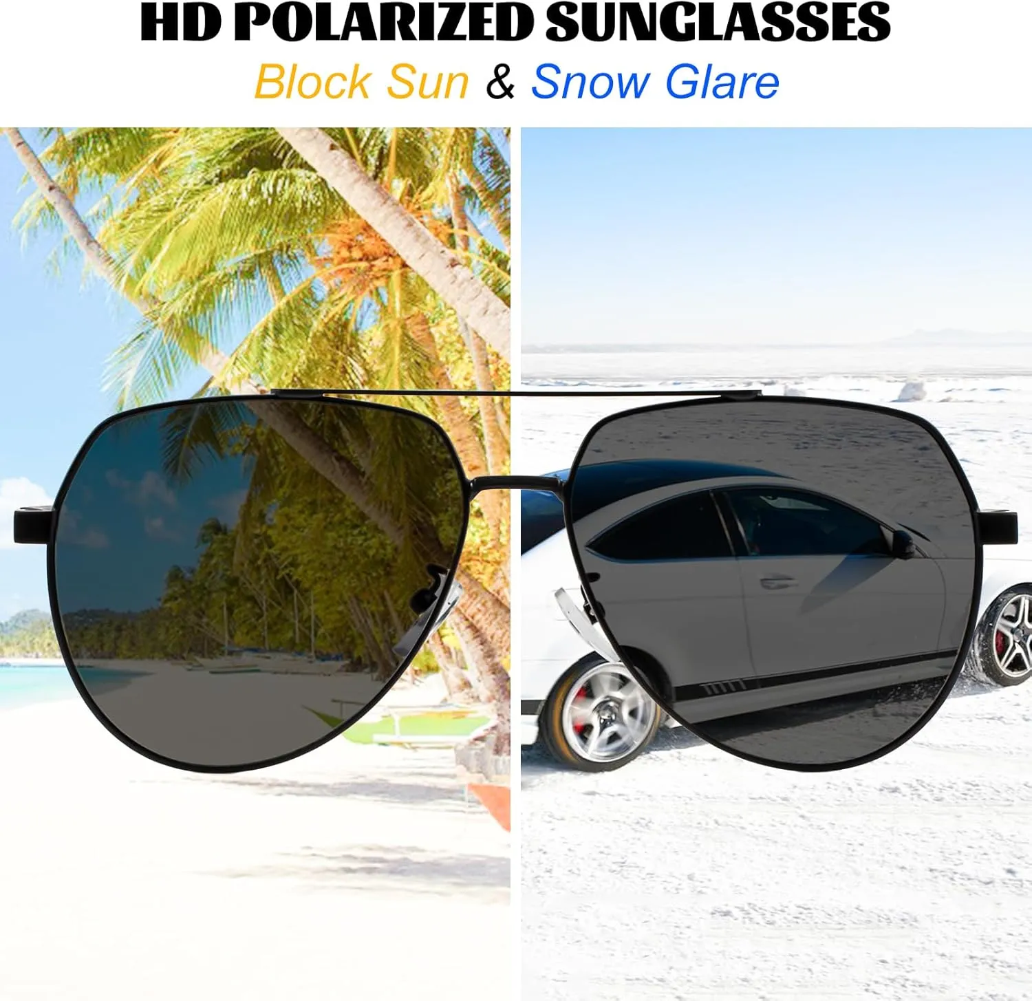Sunglasses for Women Men Polarized Sun Glasses Trendy Shade Reduce Glare
