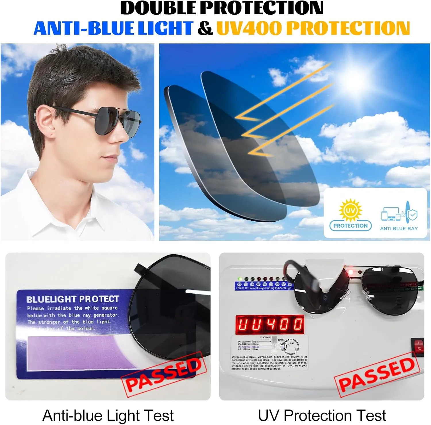 Sunglasses for Women Men Polarized Sun Glasses Trendy Shade Reduce Glare