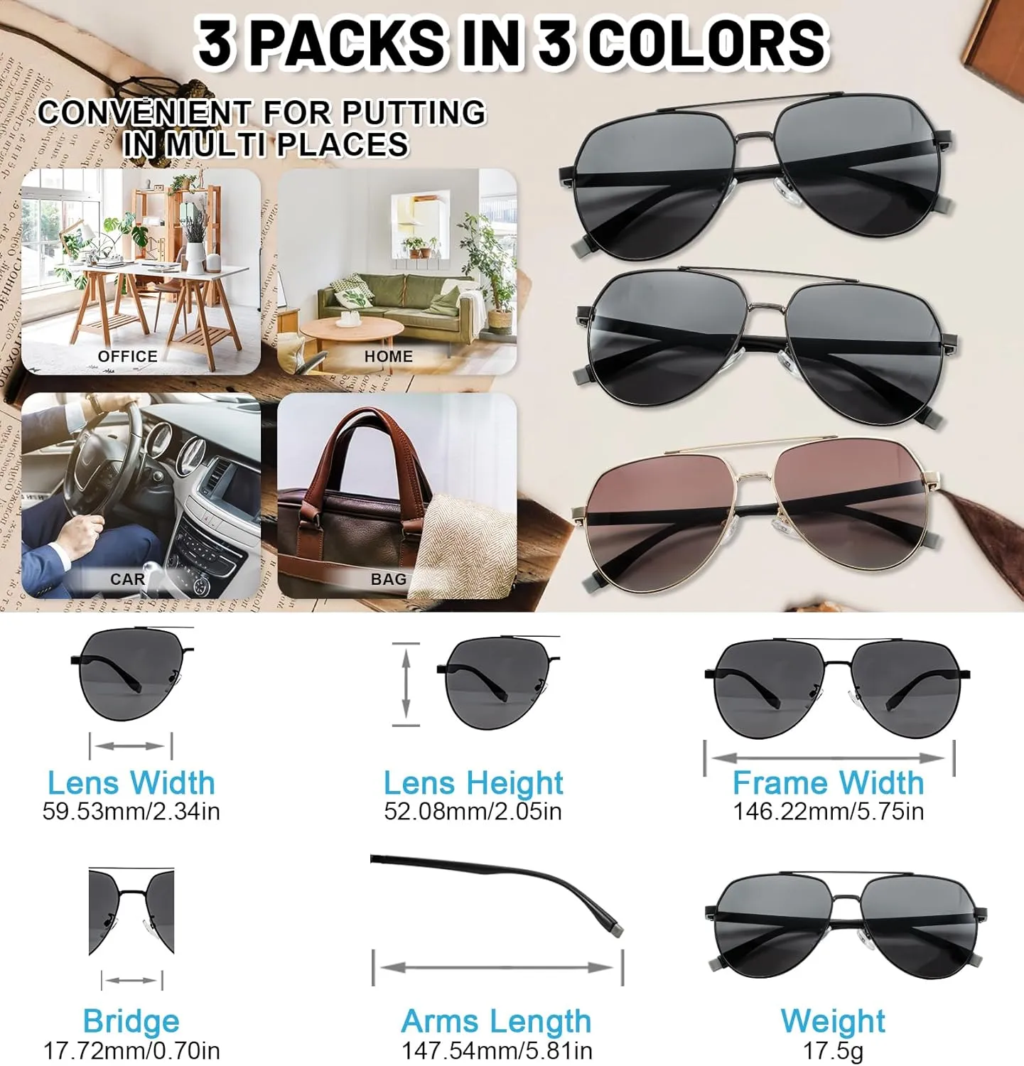 Sunglasses for Women Men Polarized Sun Glasses Trendy Shade Reduce Glare