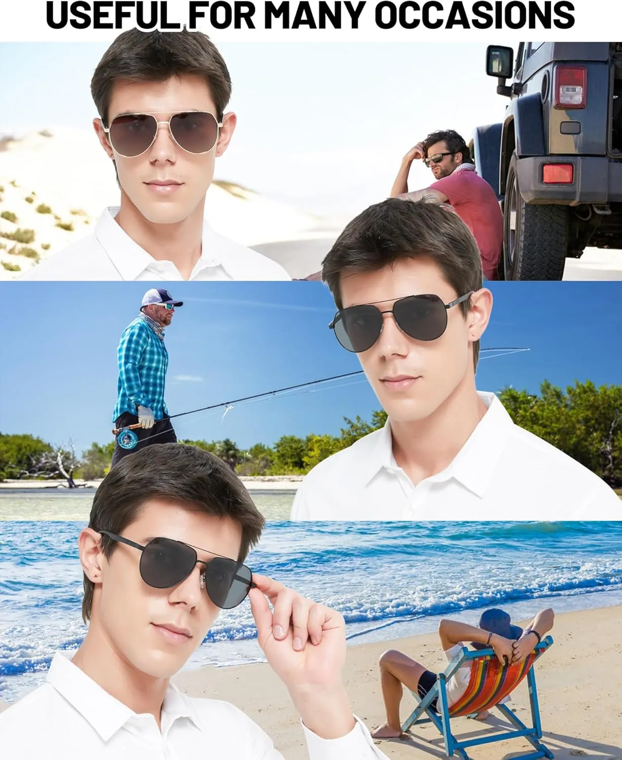 Sunglasses for Women Men Polarized Sun Glasses Trendy Shade Reduce Glare