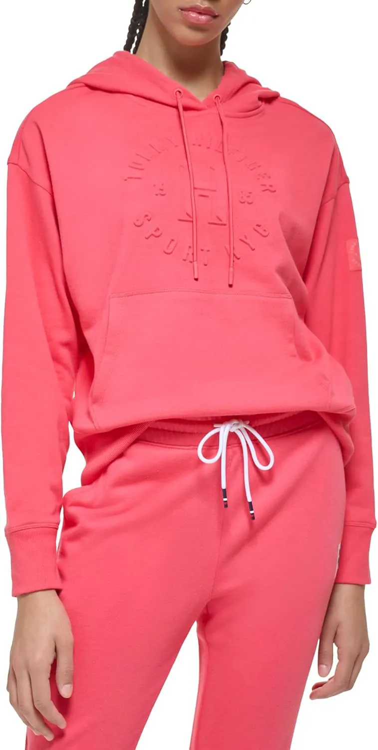 Tommy Hilfiger Women's Relaxed Fit Embossed Graphic Hoodie