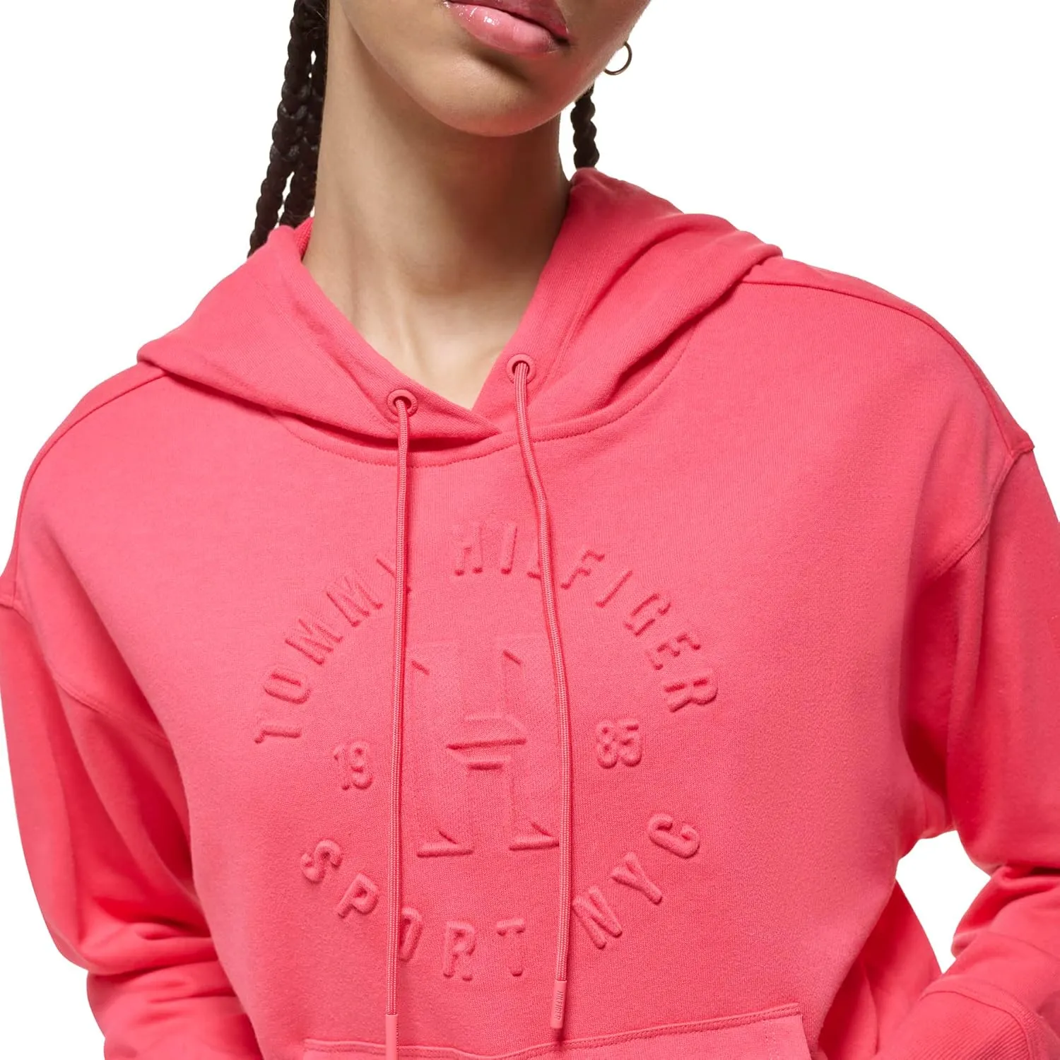 Tommy Hilfiger Women's Relaxed Fit Embossed Graphic Hoodie