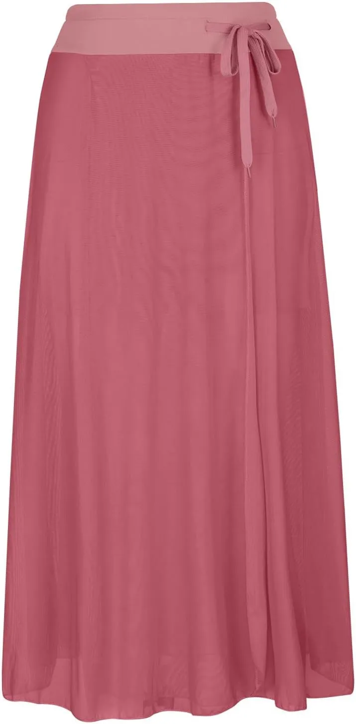 Tulle Skirts for Women 2024 Fashion Solid Elastic Waist Ruffle Flowy Maxi Skirt Summer Causal Skirt Dress