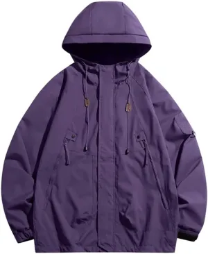 Unisex Autumn Soft Shell Outdoor Hooded Jackets Men Hiking Travel Coats Repellent Rain