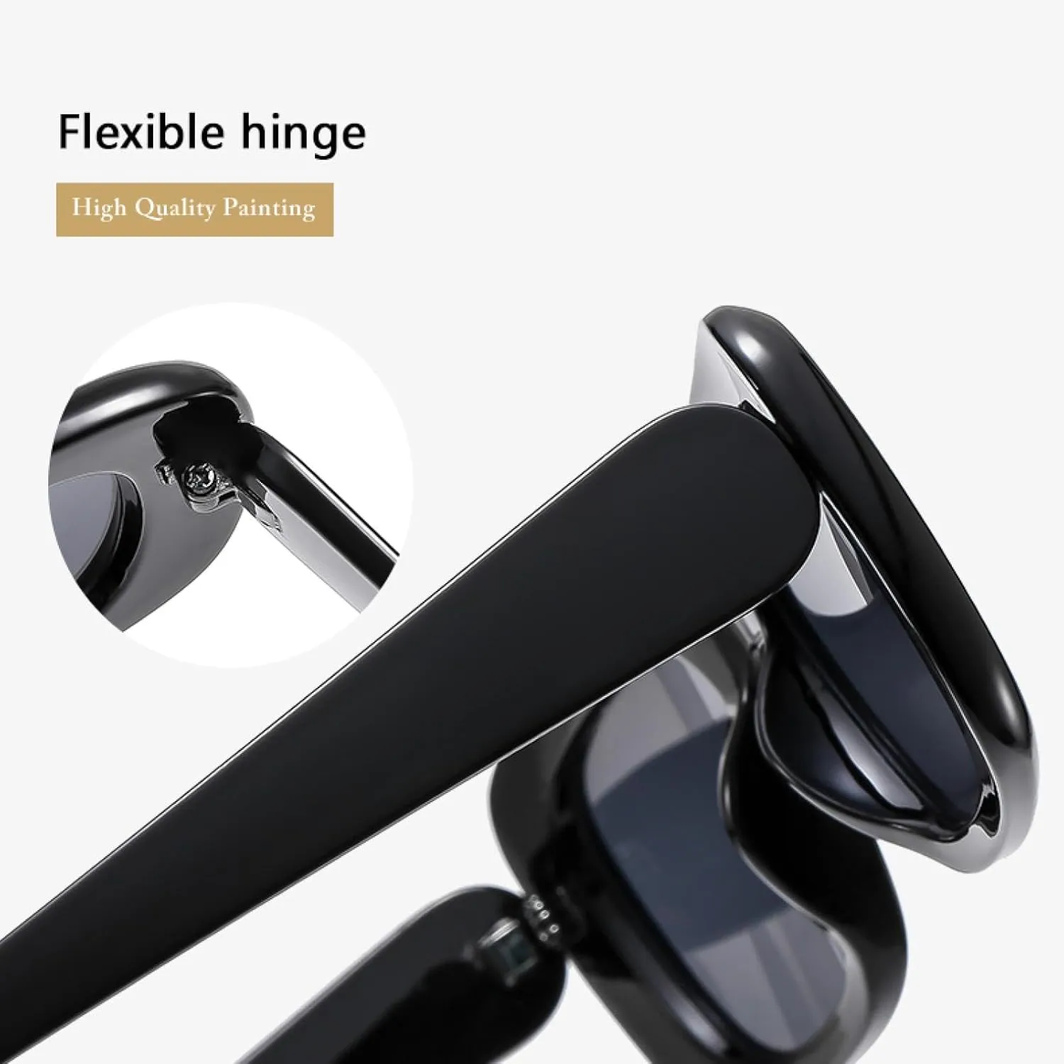 Versatile Sunshade Sunglasses Thick Frame Minimalist Fashion Street Photo Eyeglasses