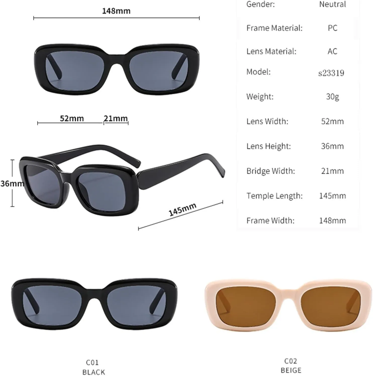 Versatile Sunshade Sunglasses Thick Frame Minimalist Fashion Street Photo Eyeglasses
