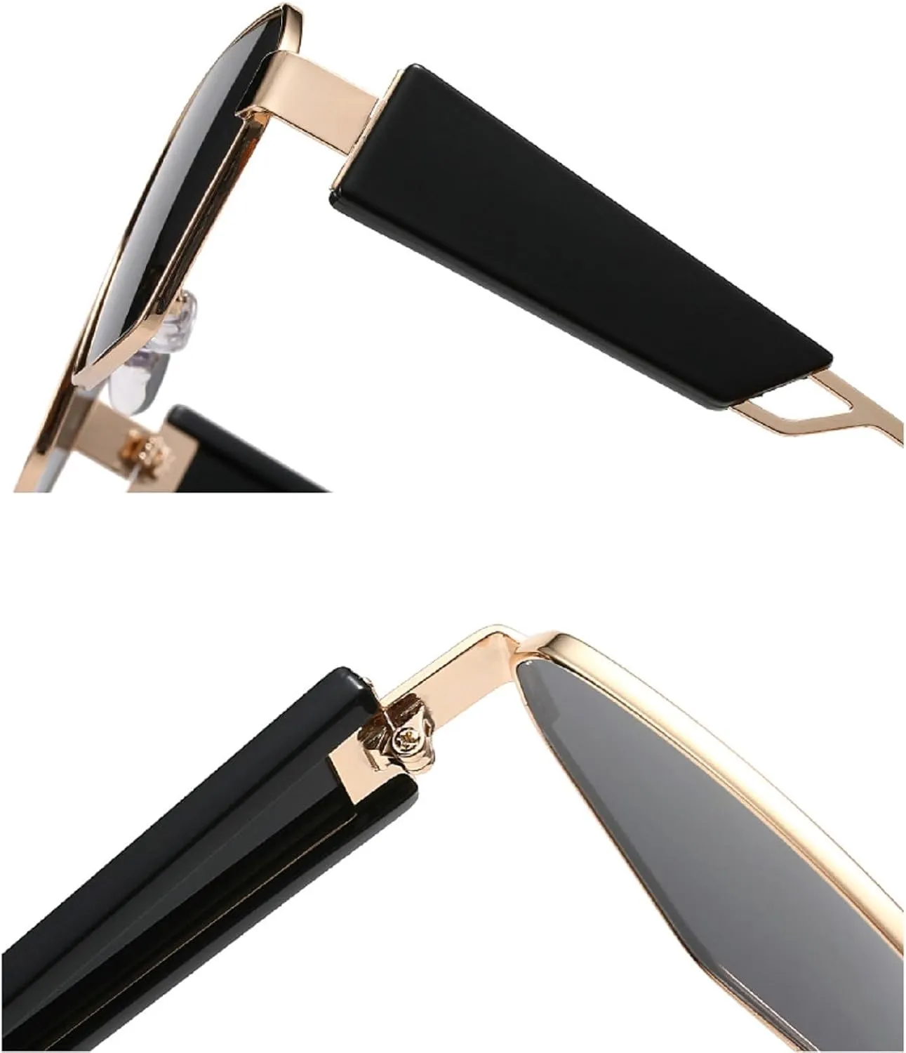 Vintage Cat Eye Sunglasses Women Men Luxury Irregular Metal Frame Polygon Sun Glasses For Lady Trendy Eyewear UV400