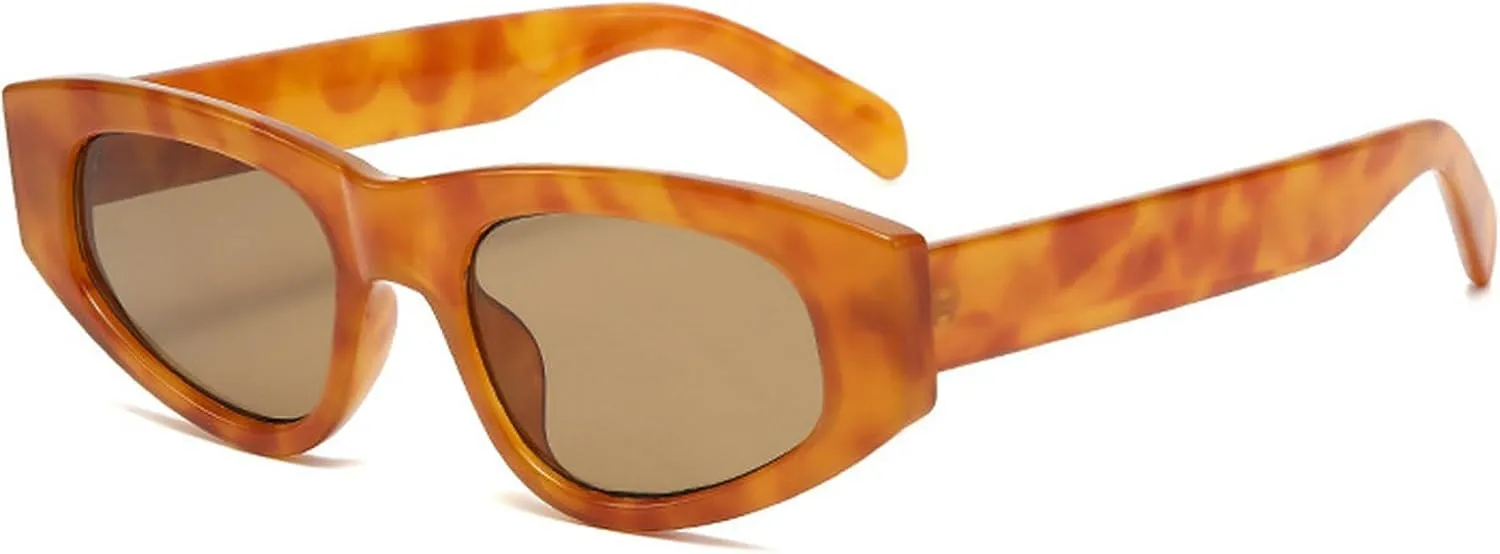 Vintage Cat Eye Women Sunglasses Trendy Small Frame Red Leopard Sun Glasses For Ladies Outdoor Travel Shades Eyewear UV400