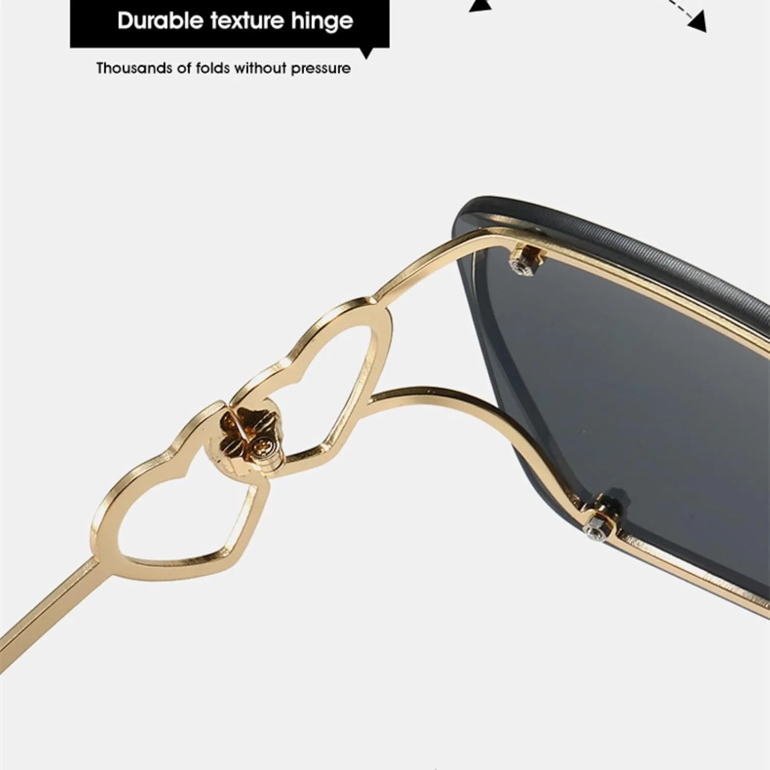 Vintage Rimless Sunglasses Women Men Fashion Double Shades Outdoors Driving Eyeglasses Uv400