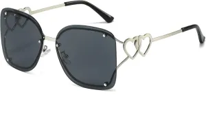 Vintage Rimless Sunglasses Women Men Fashion Double Shades Outdoors Driving Eyeglasses Uv400