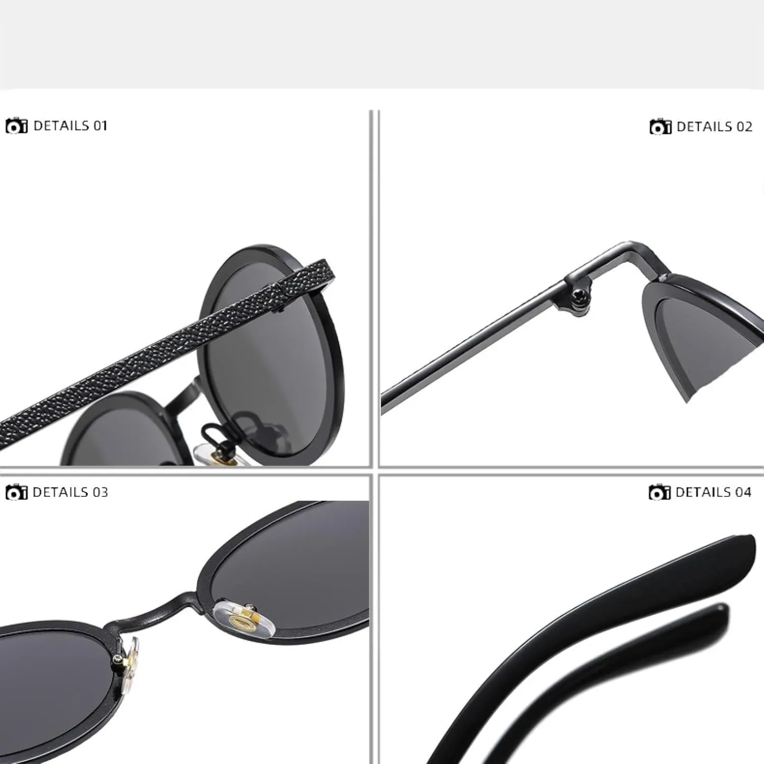 Vintage Round Men Fashion Small Oval Metal Sun Glasses for Women Luxury Uv400