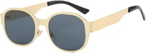 Vintage Round Metal Sunglasses Lady Protection Sunshade Casual Uv400