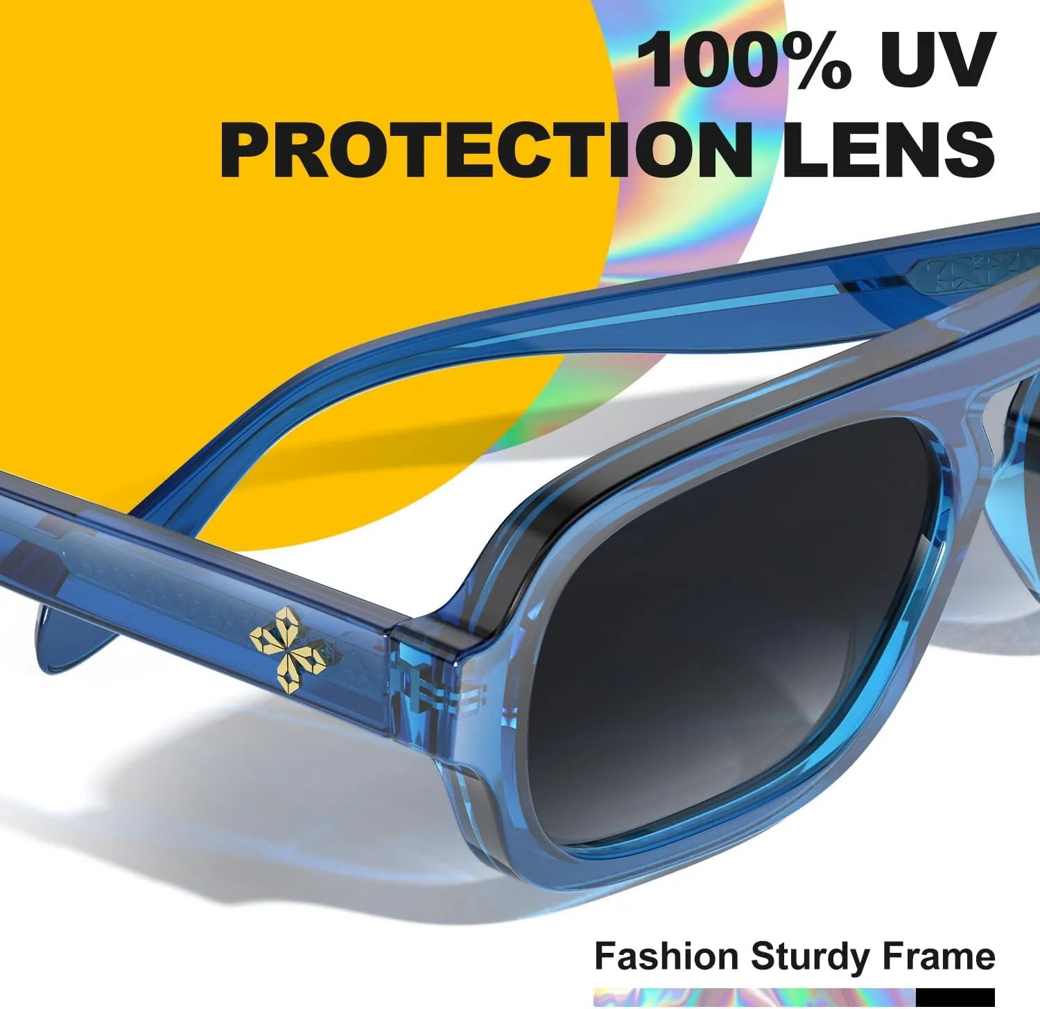 VISOONE Aviator Trendy Sunglasses for Women Men 70s Flat Top Large Retro Fashion Shades Jane