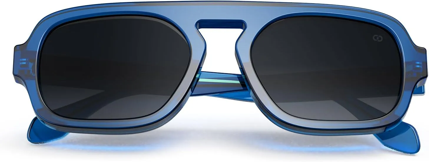 VISOONE Aviator Trendy Sunglasses for Women Men 70s Flat Top Large Retro Fashion Shades Jane