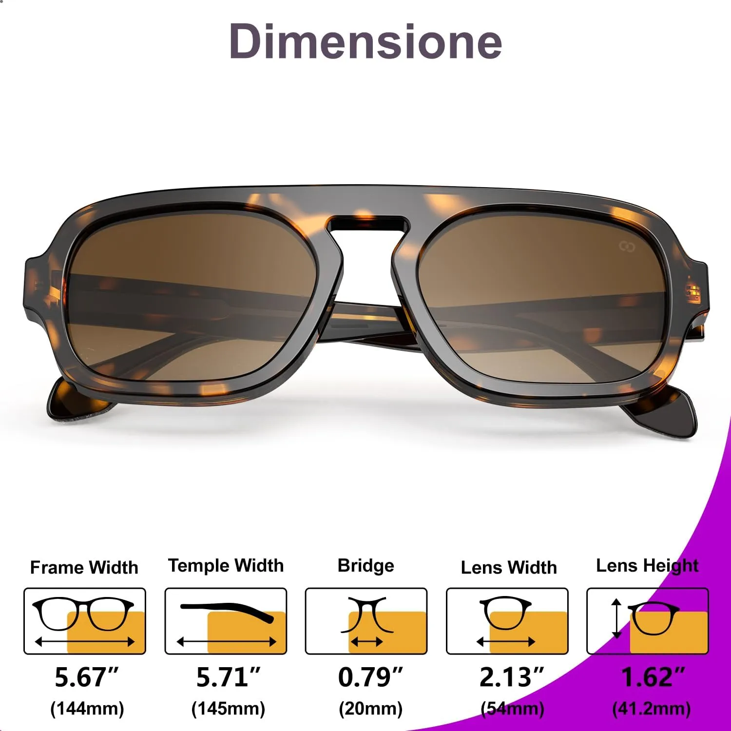 VISOONE Aviator Trendy Sunglasses for Women Men 70s Flat Top Large Retro Fashion Shades Jane