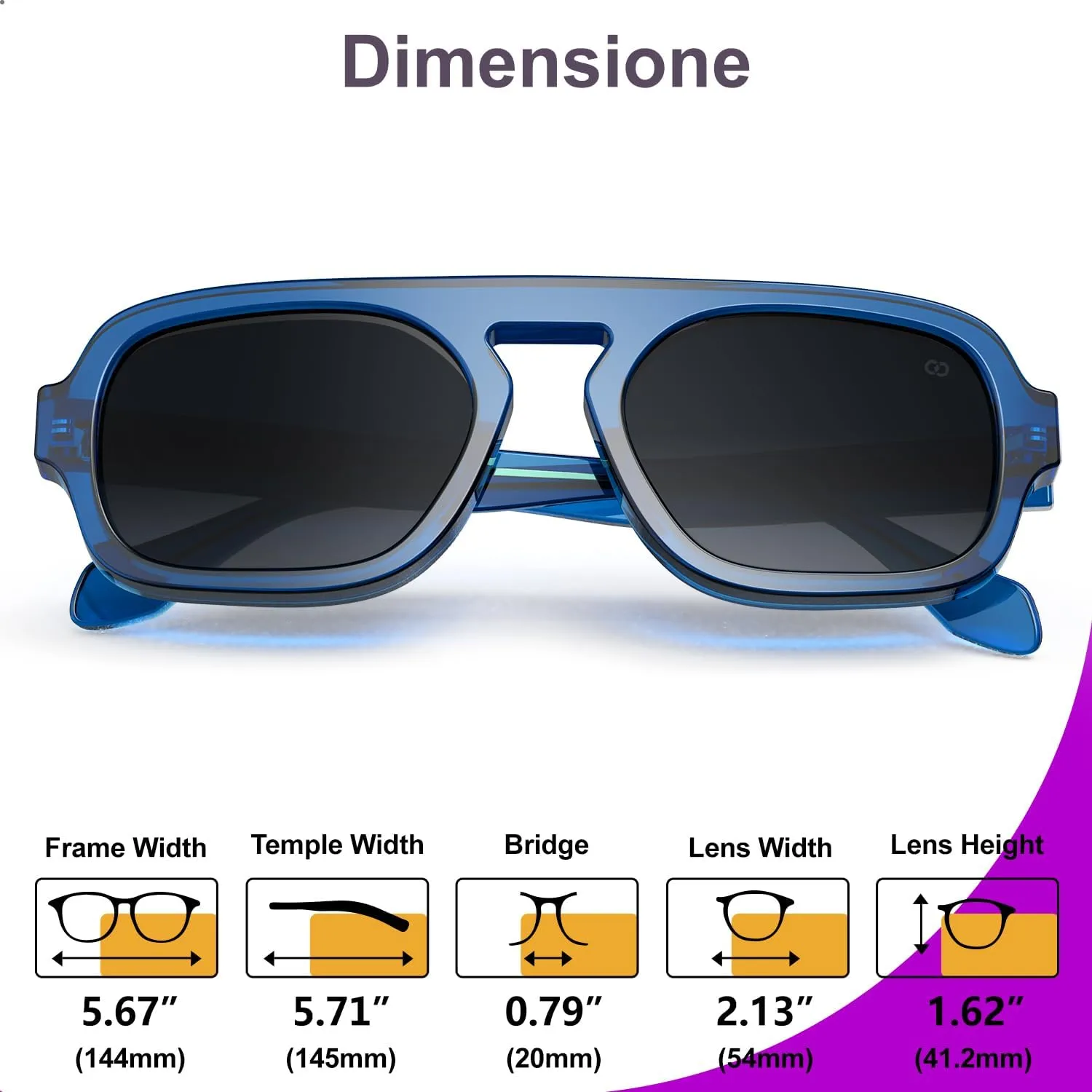 VISOONE Aviator Trendy Sunglasses for Women Men 70s Flat Top Large Retro Fashion Shades Jane