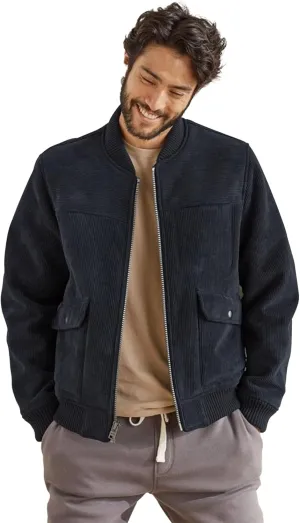 WEEN CHARM Men's Corduroy Bomber Jacket Lightweight Varsity Windbreaker Jackets
