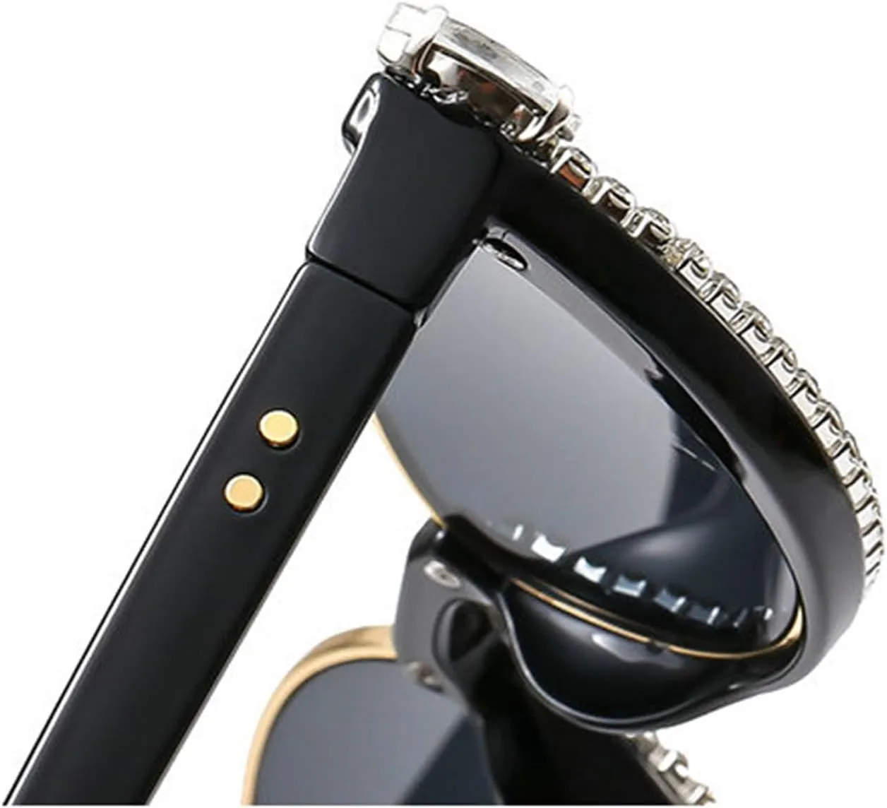 willochra Fashion bling Rhinestone Cat Eye Sunglasses for Women Retro Narrow Cat-eye Diamond Vintage Style Tinted Lens F27