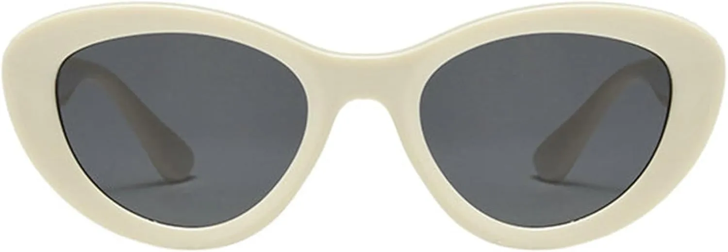willochra Fashion Cat Eye Sunglasses for Women Vintage Y2K Oval Sun Glasses Ladies Gradient Black Shades Eyewear UV400
