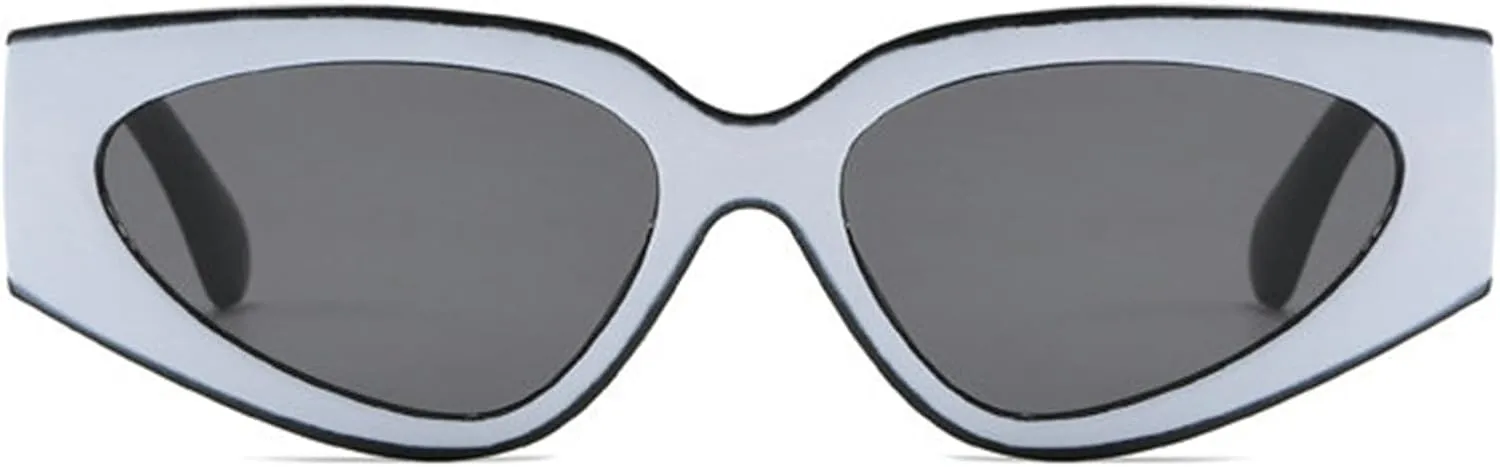 willochra Fashion Leopard Grey Sun Glasses Men 2025 Vintage Cat Eye Y2K Sunglasses Women Wide Leg Shades UV400