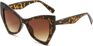 willochra oversized Vintage Cat Eye Sunglasses for Women Fashion Luxury Ladies Gradien Irregular Sun Glasses UV400