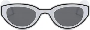 willochra Polygon Women Oval Sunglasses Vintage Gradient Candy Color Shades Cat Eye Trendy Designer Travelling Eyewear