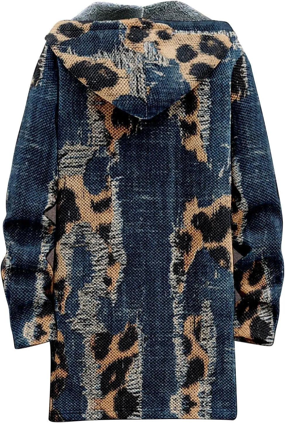Winter Jackets for Men Thickened Hoodies Long Sleeve Prints Fashion Zip Up Vintage Long Cotton Coats